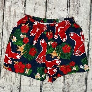 Boston Red Sox Floral MLB Baseball Womens Hawaiian Shorts
